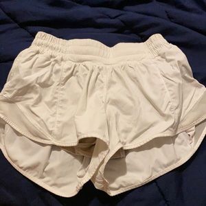 White hottie hot lululemon shorts